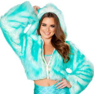 Light-up Furry Cropped Jacket